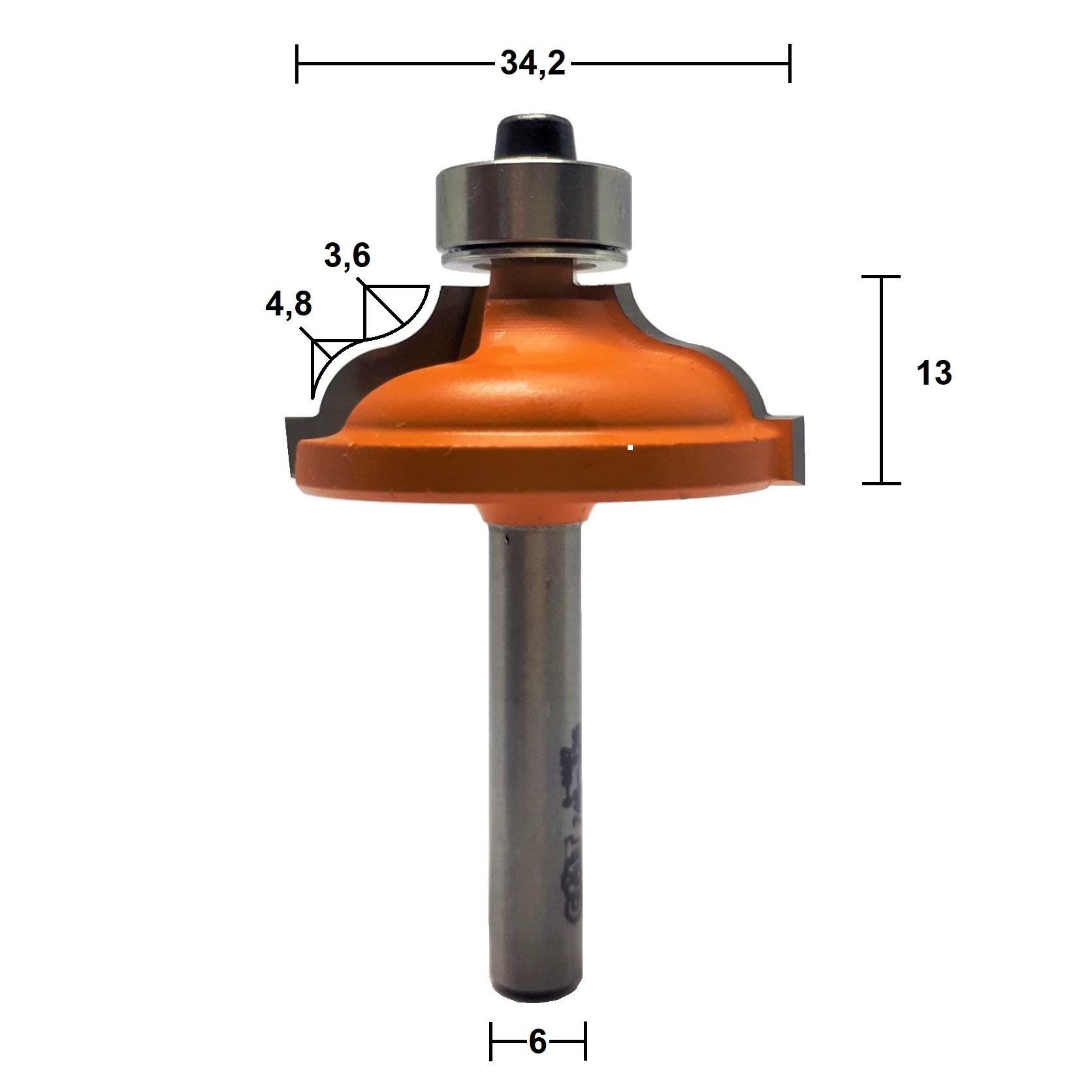 Fresa para Moldura HW Ø34,2x3,6/4,8mm - marca CMT - Cód. 746.325.11